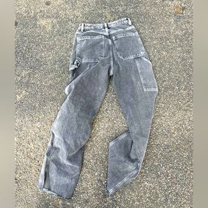 Pacsun , boyfriend 90s carpenter pant. size 26. light wash gray. high rise.